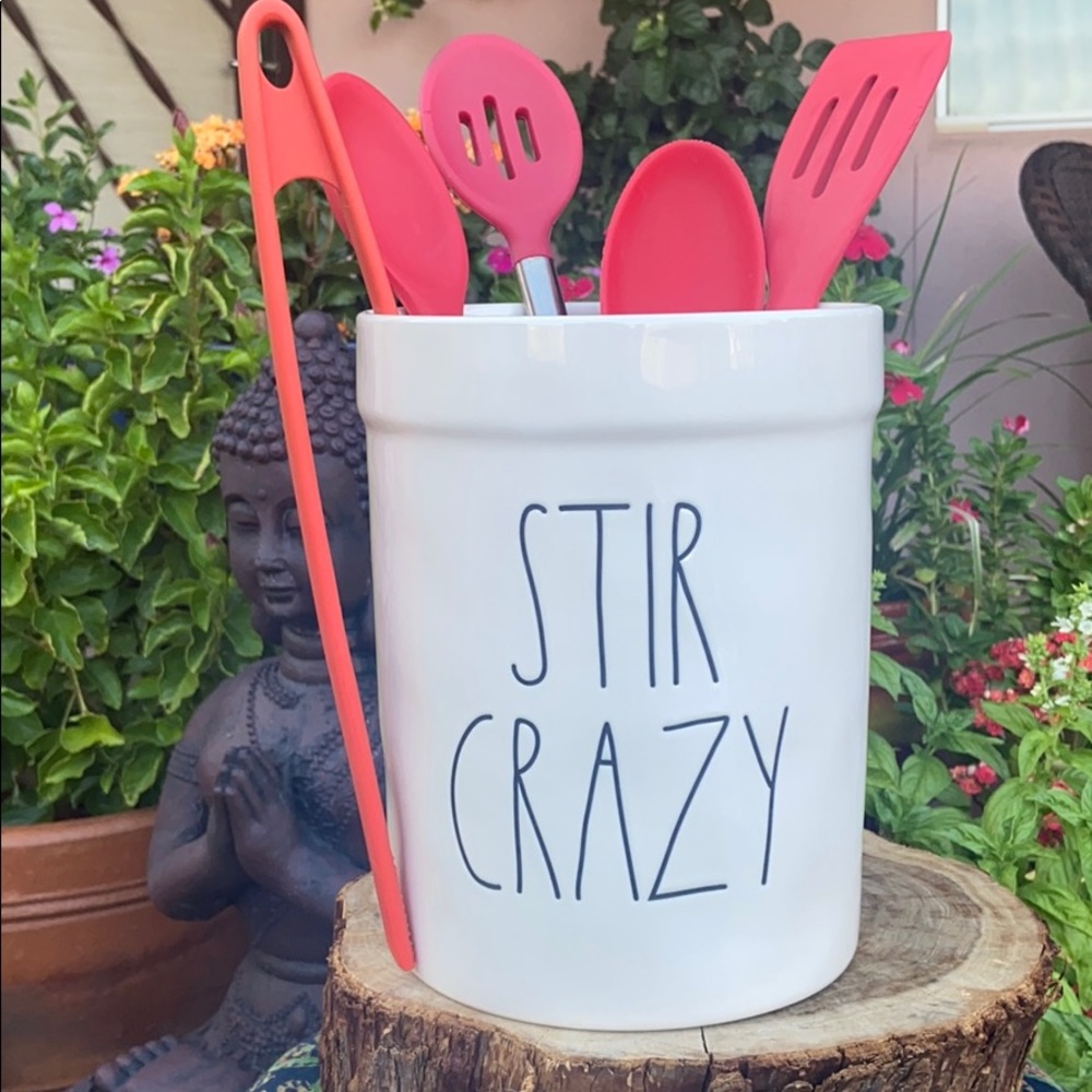 Rae Dunn “STIR CRAZY” Kitchen Utensil Holder - Picture 3 of 7